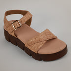 Paly Flatform Sandals - Beige