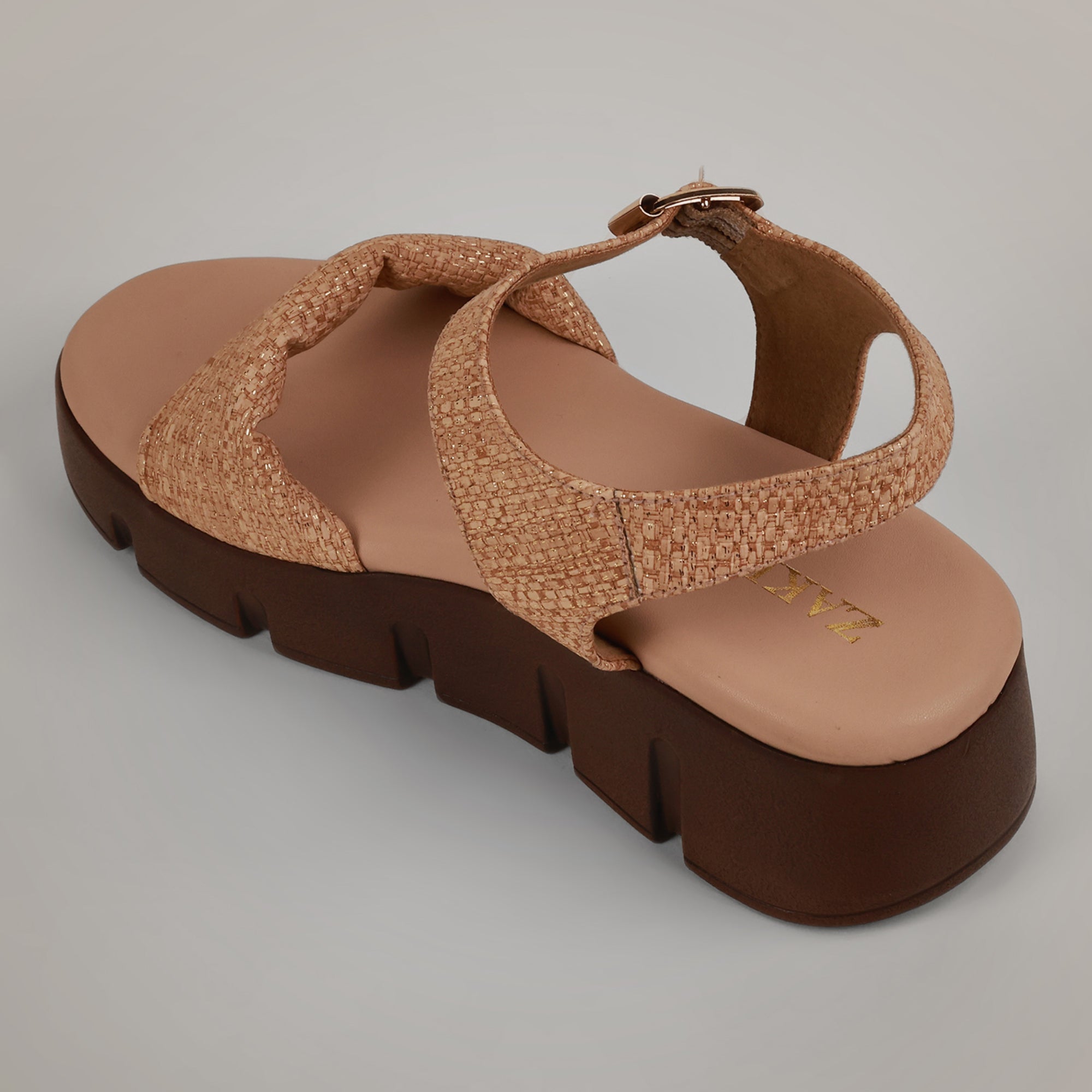 Paly Flatform Sandals - Beige