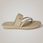 Kloe Comfort Flat Sandals - Beige