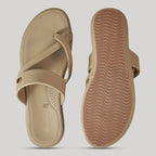 Kloe Comfort Flat Sandals - Beige