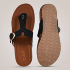 Liyah Cork Wedges - Black