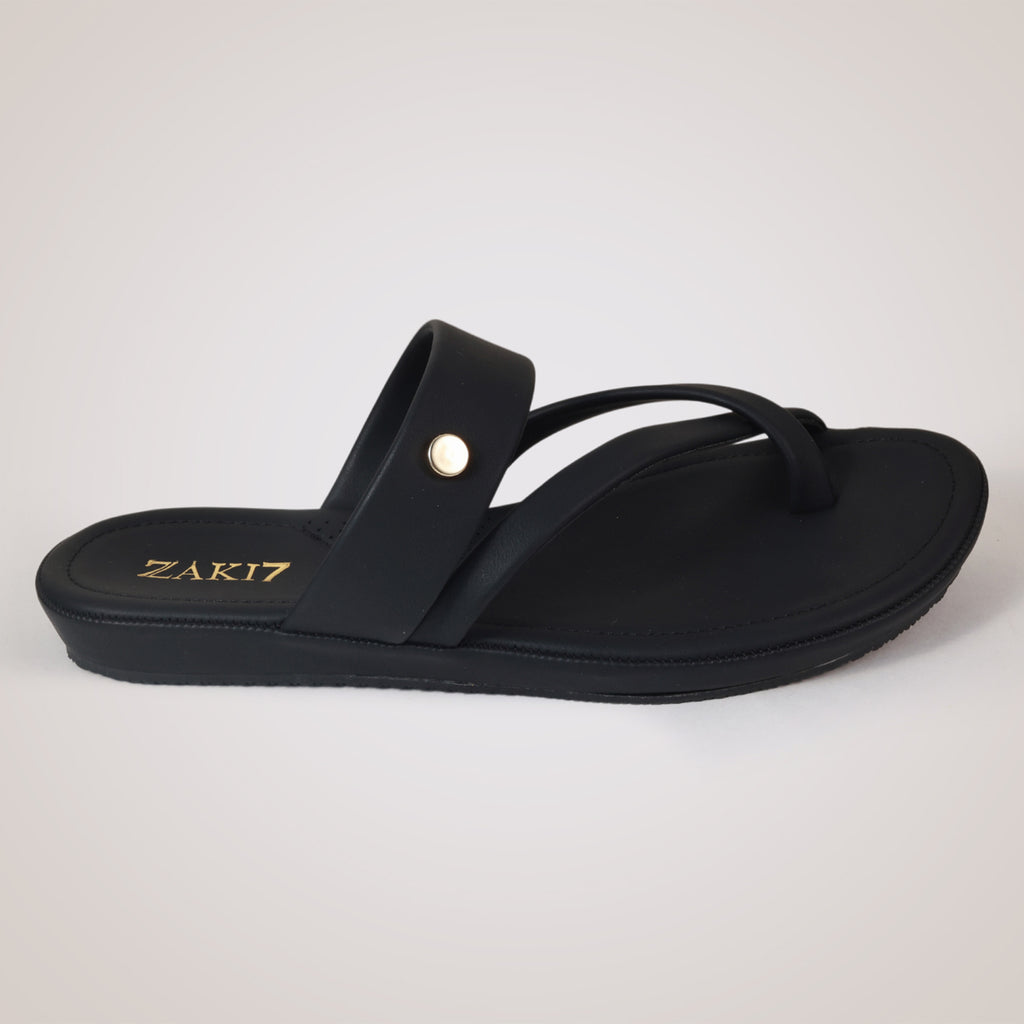 Kloe Comfort Flat Sandals - Black