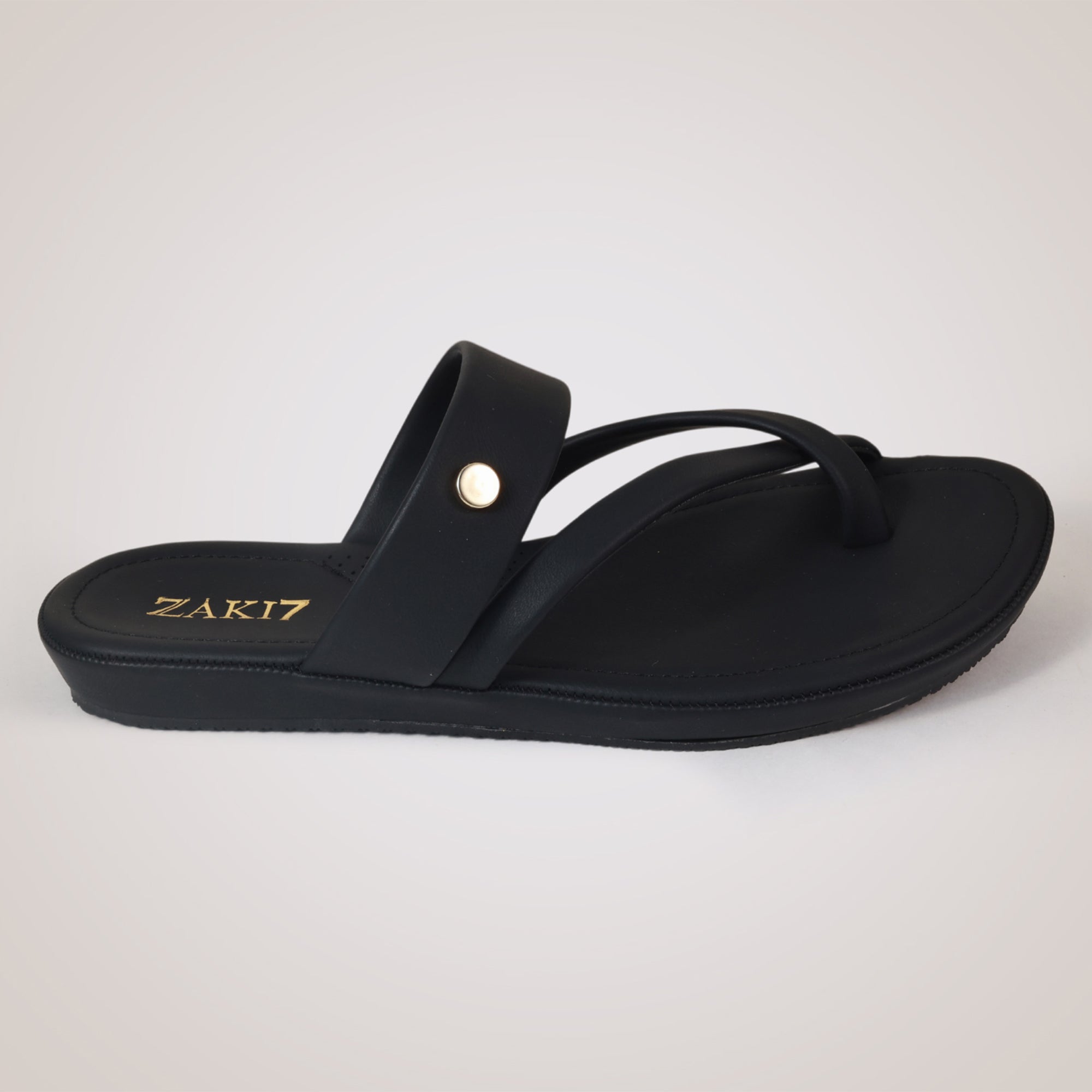 Kloe Comfort Flat Sandals - Black