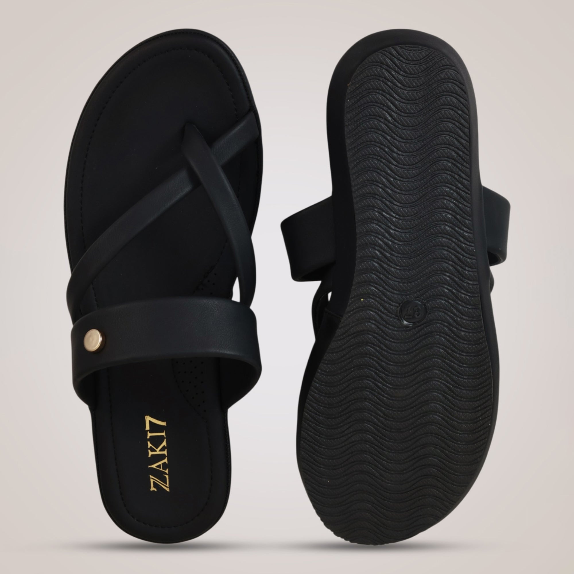Kloe Comfort Flat Sandals - Black