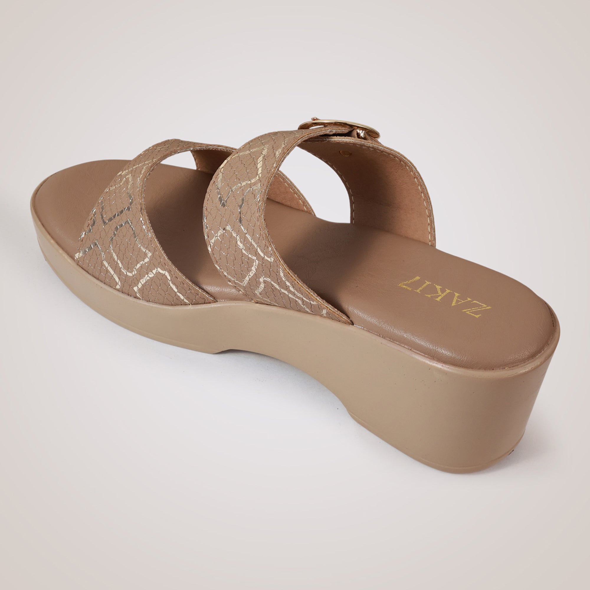 Gracey Wedge Sandals - Beige