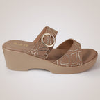 Gracey Wedge Sandals - Beige