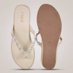 Zuri Embroidered Wedges - Offwhite