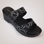 Gracey Wedge Sandals - Black