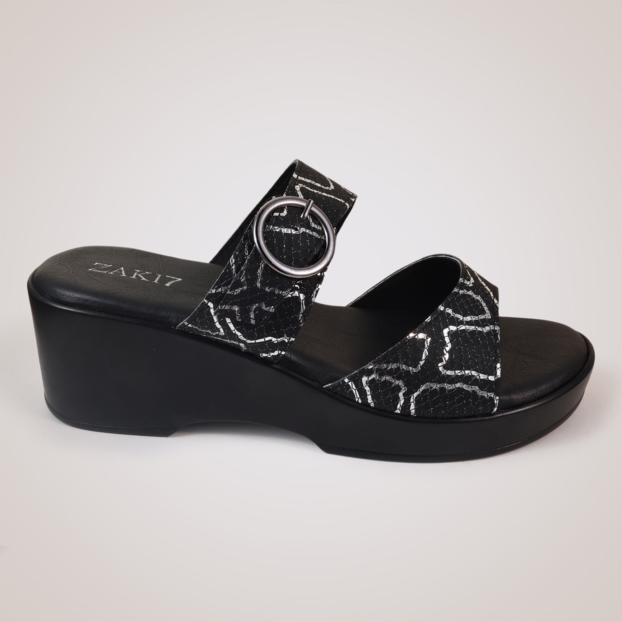 Gracey Wedge Sandals - Black