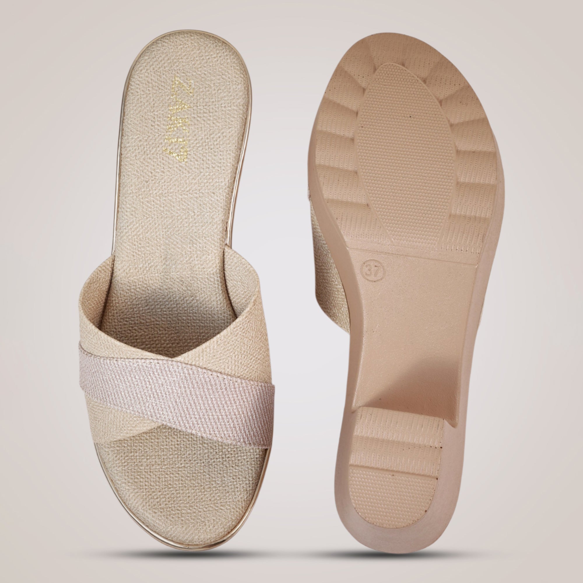 Alyce Platform Heels - Beige