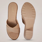 Alyce Platform Heels - Tan