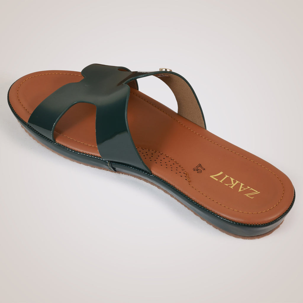 Freyah Slip-on Slides - Green