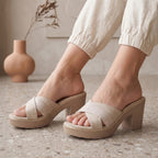 Alyce Platform Heels - Beige