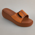 Darcy Platform Wedge Sandals - Mustard