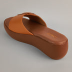 Darcy Platform Wedge Sandals - Mustard