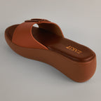 Darcy Platform Wedge Sandals - Tan