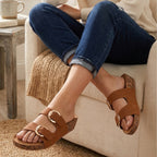 Ery Cork Wedge Heeled Sandals - Tan