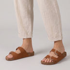 Ery Cork Wedge Heeled Sandals - Tan