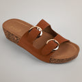 Ery Cork Wedge Heeled Sandals - Tan