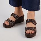 Gracey Wedge Sandals - Dark Chocolate