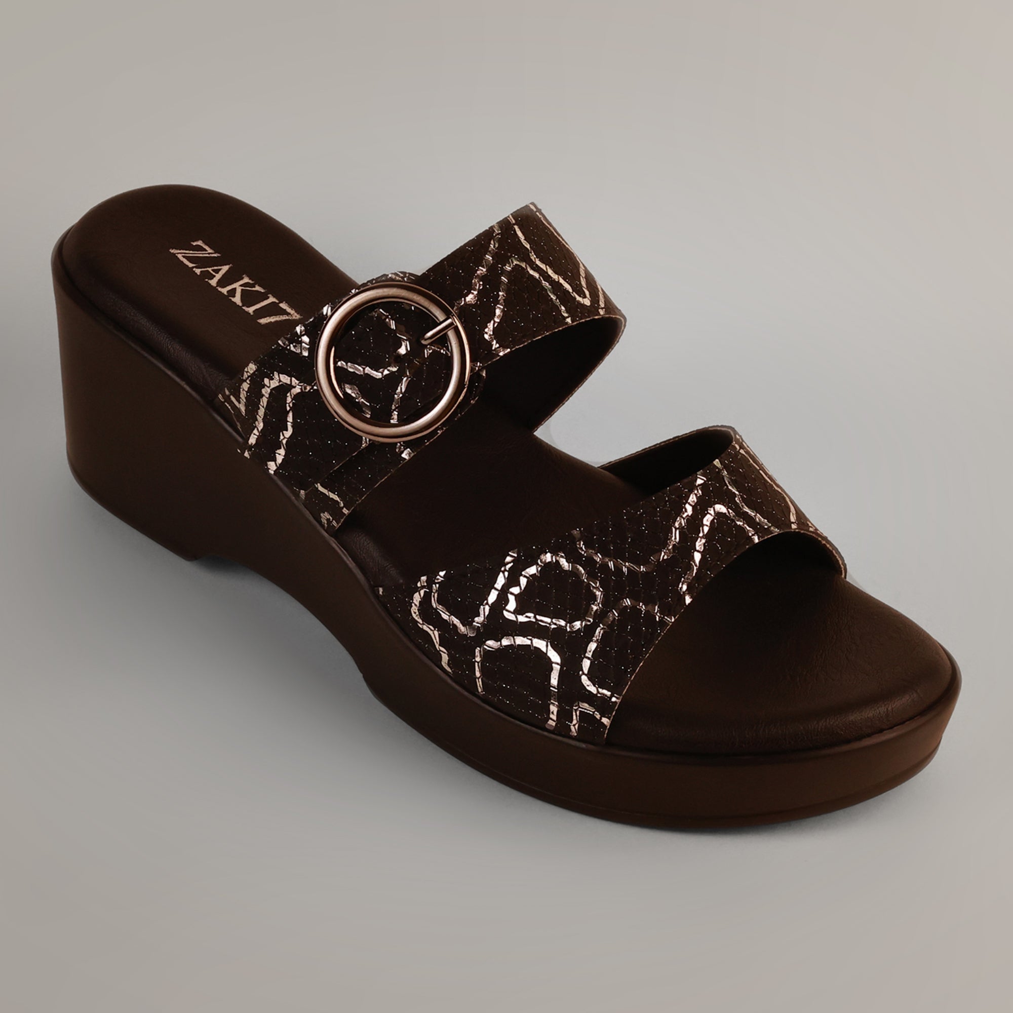 Gracey Wedge Sandals - Dark Chocolate