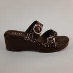 Gracey Wedge Sandals - Dark Chocolate