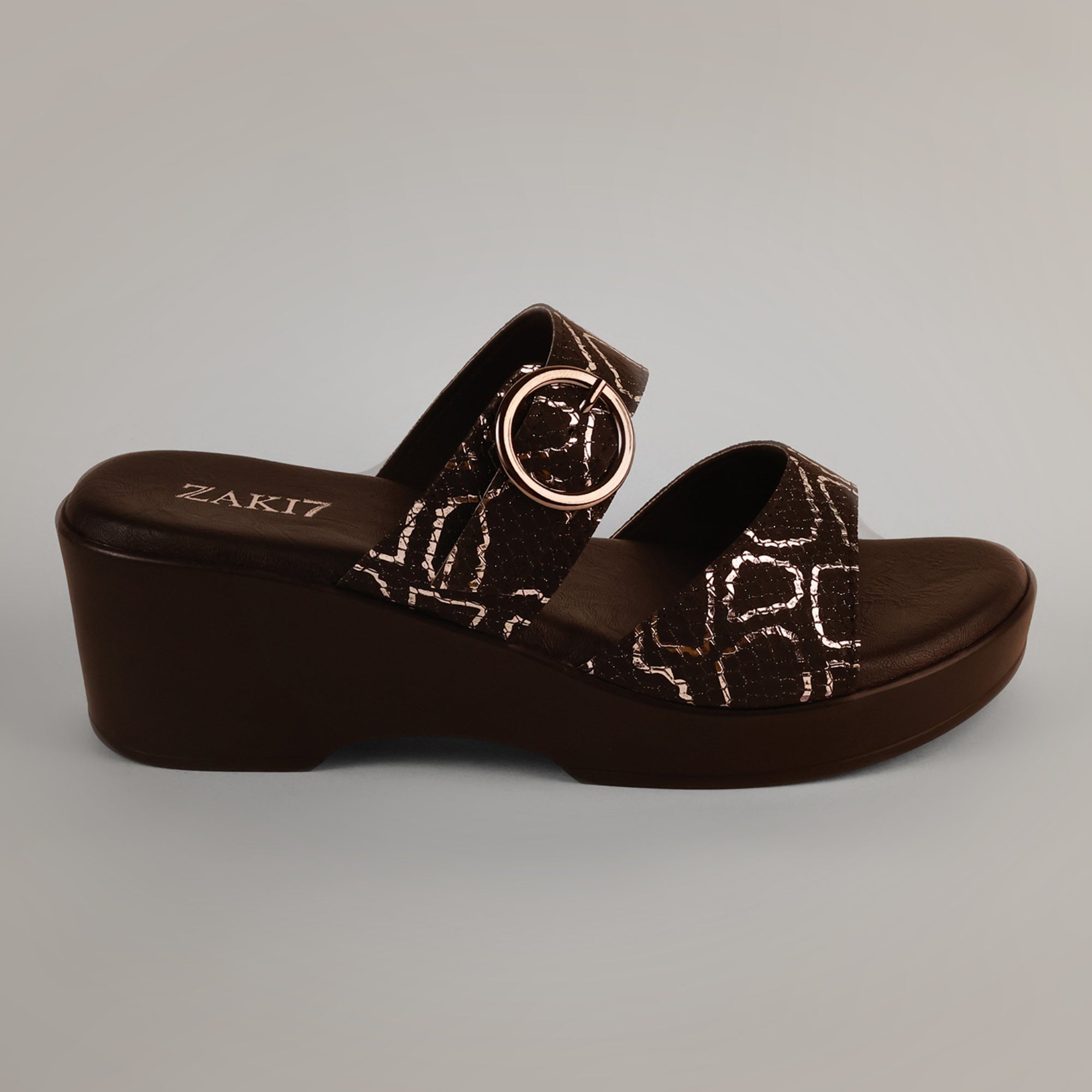 Gracey Wedge Sandals - Dark Chocolate