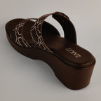 Gracey Wedge Sandals - Dark Chocolate