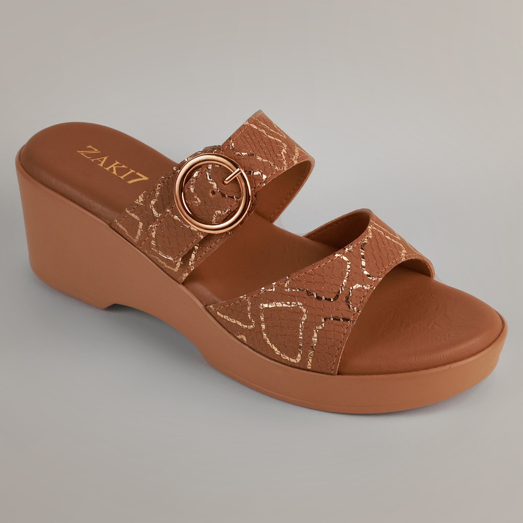 Gracey Wedge Sandals - Tan