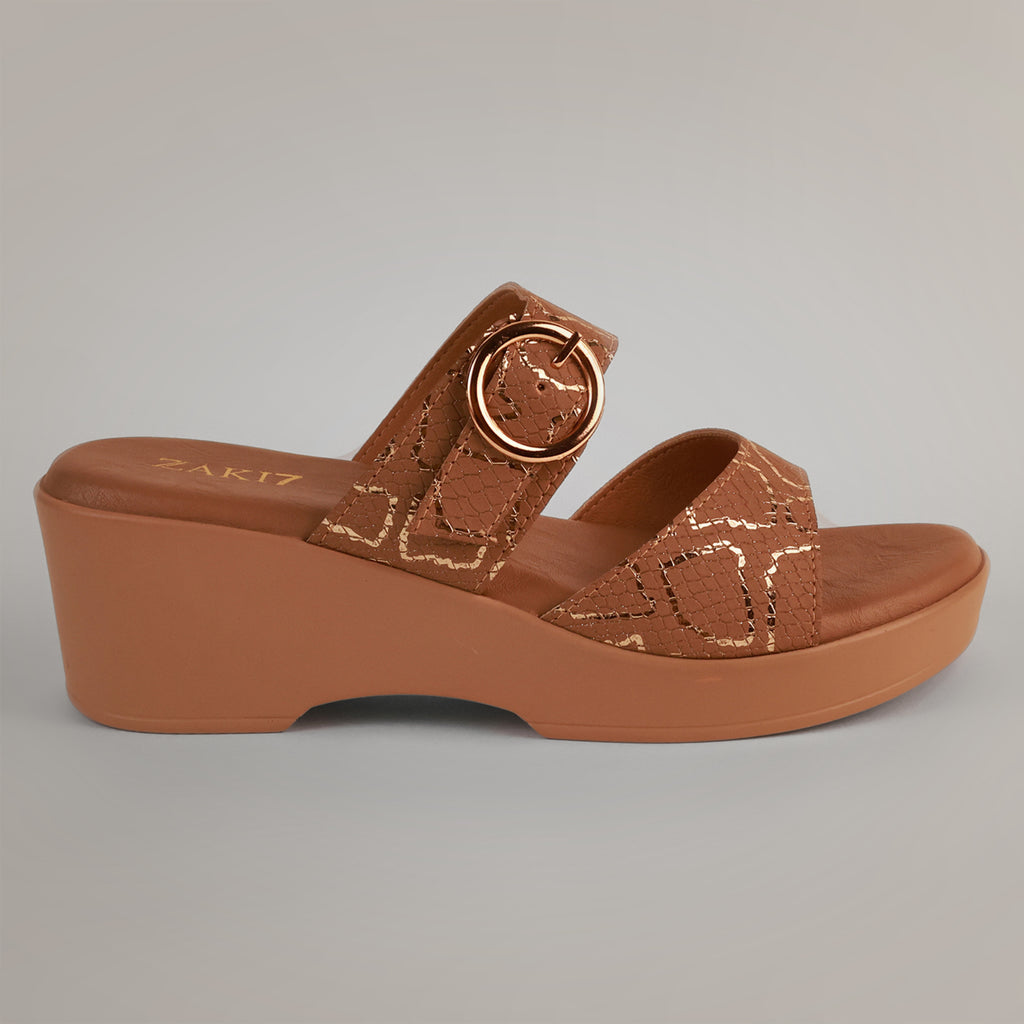 Gracey Wedge Sandals - Tan