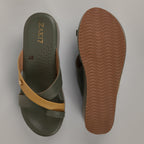 Haily One Toe Wedges - Olive