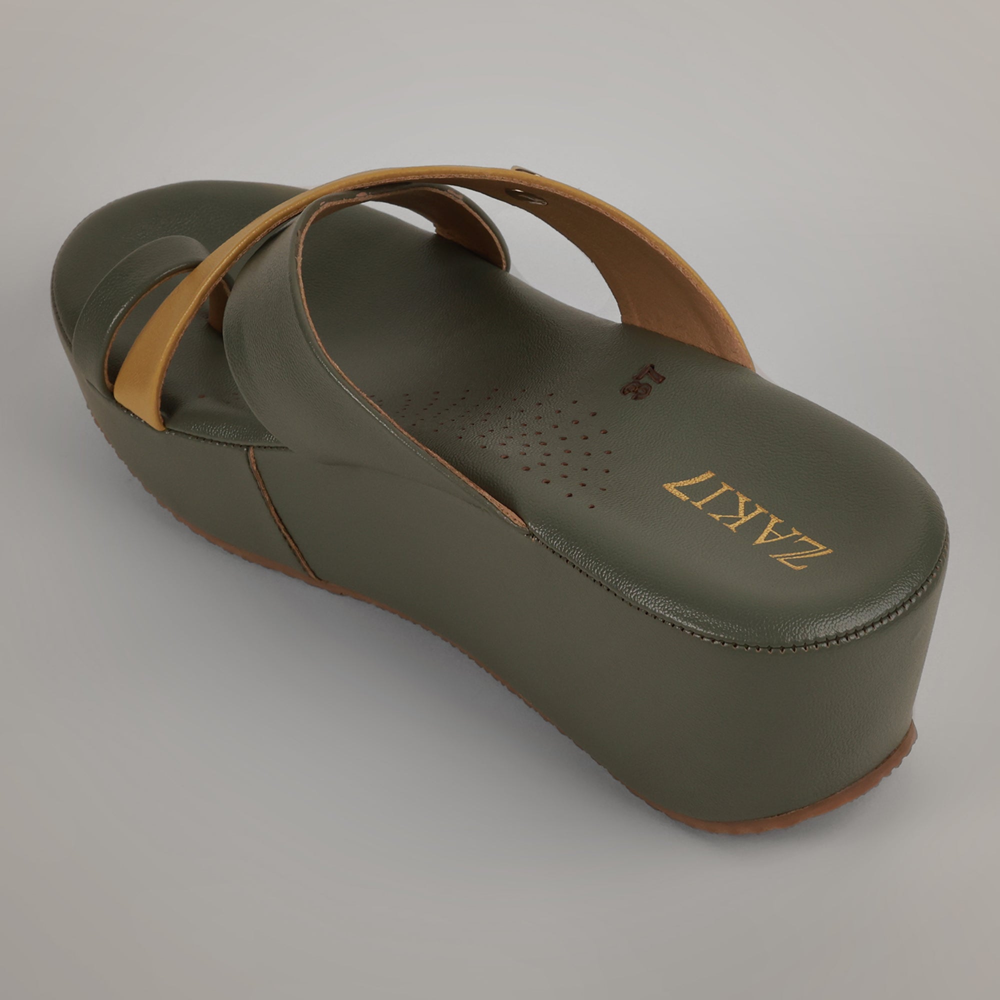 Haily One Toe Wedges - Olive