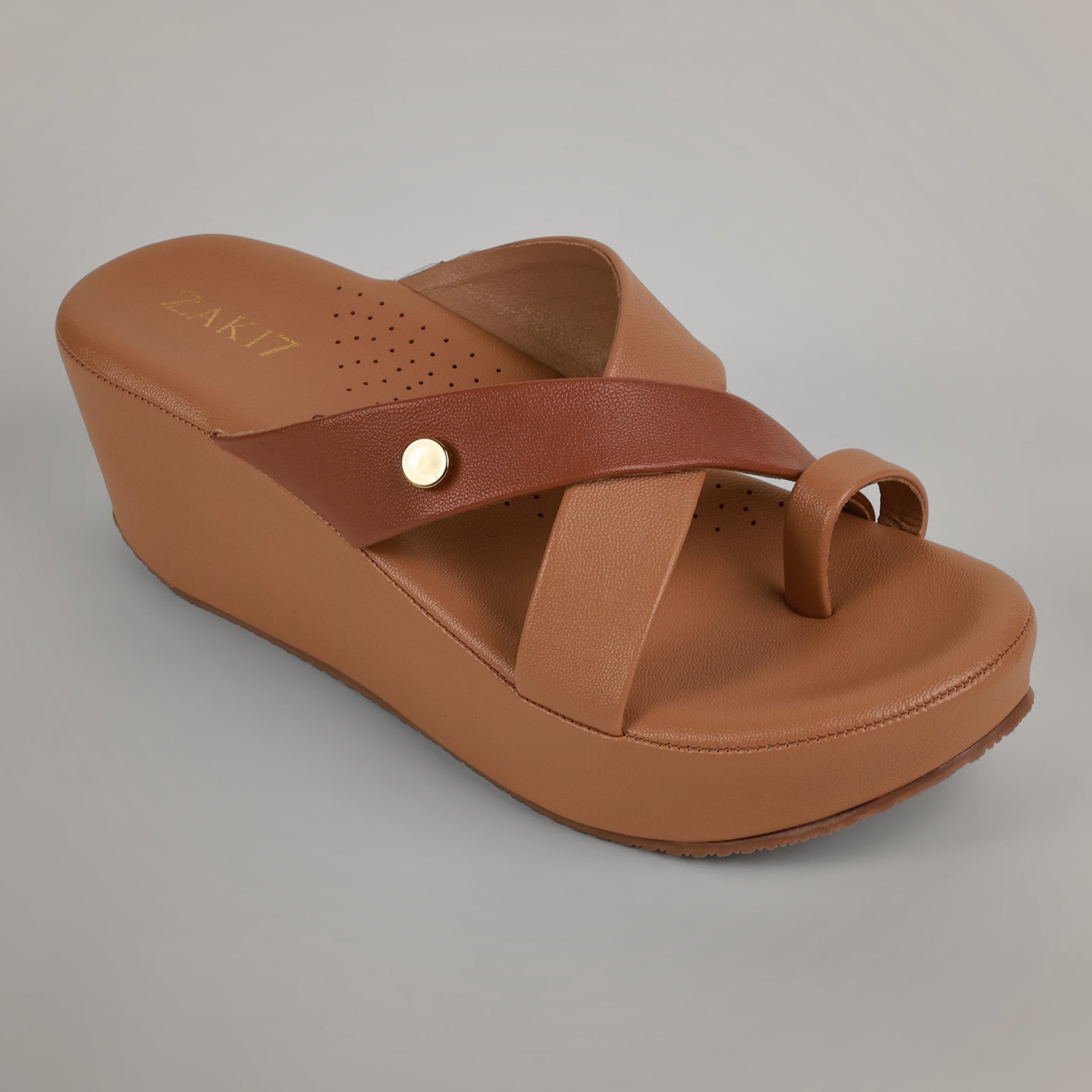 Haily One Toe Wedges - Tan