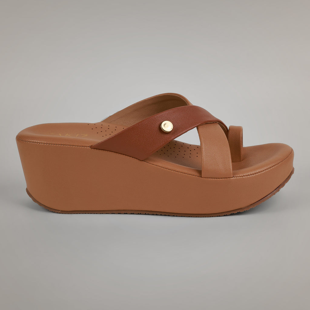 Haily One Toe Wedges - Tan