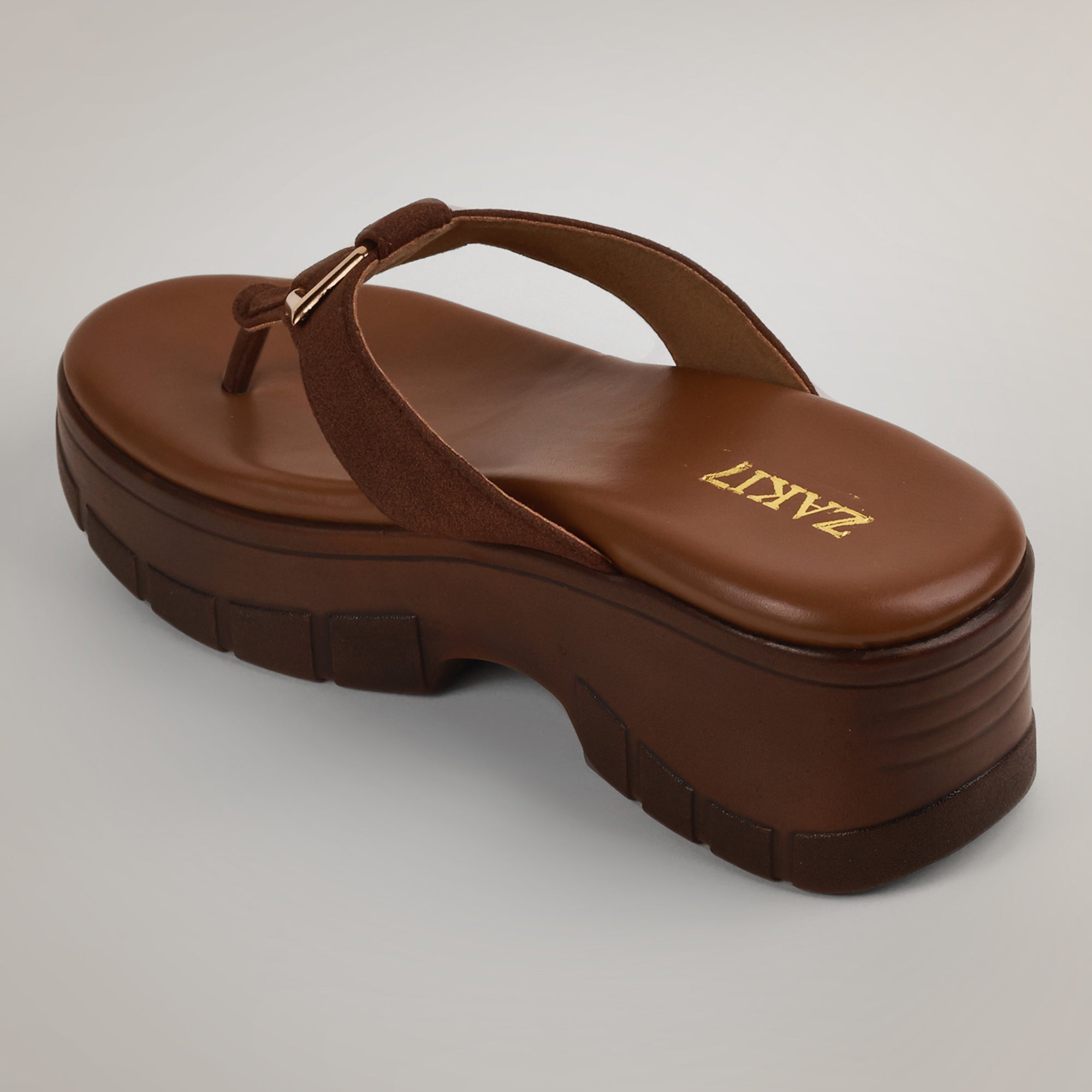 Jamy Platform Wedge Sandals - Brown