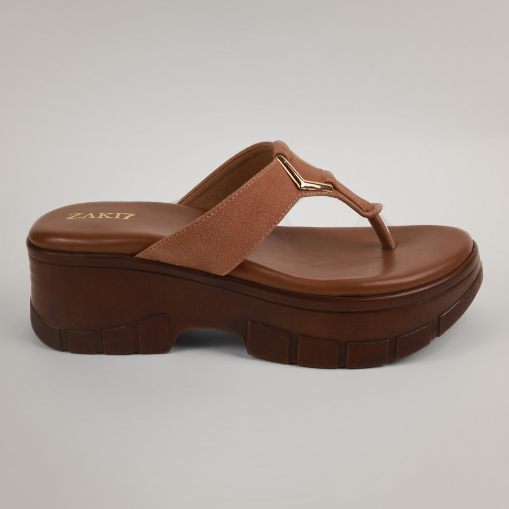 Jamy Platform Wedge Sandals - Tan