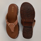Jamy Platform Wedge Sandals - Tan