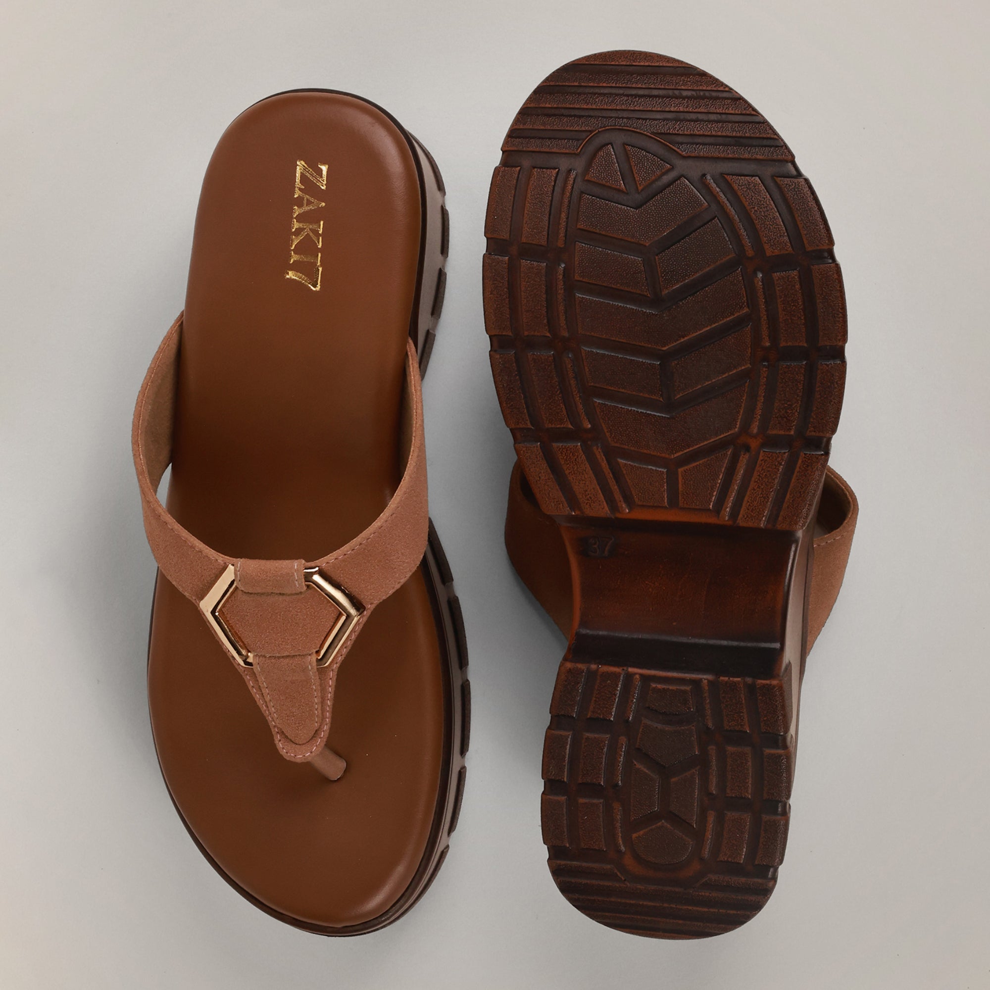 Jamy Platform Wedge Sandals - Tan