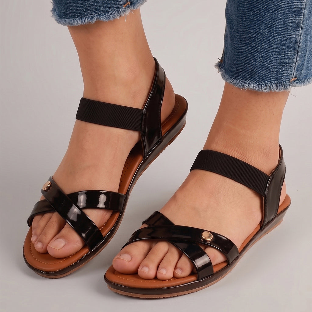 Kady Flat Sandals - Black