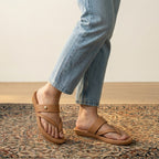 Kloe Comfort Flat Sandals - Beige