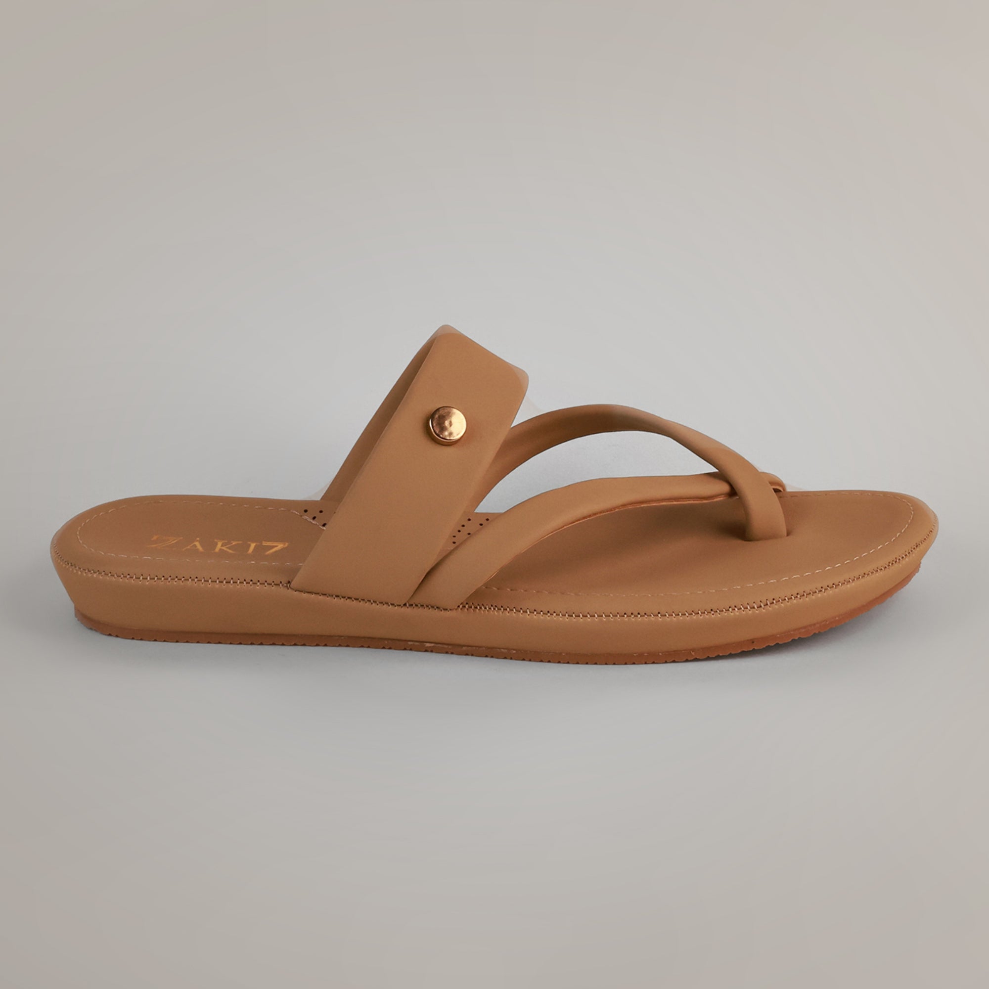Kloe Comfort Flat Sandals - Beige