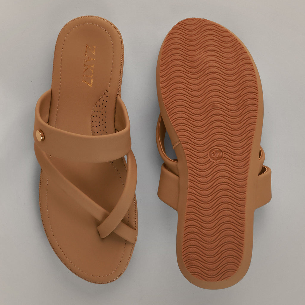 Kloe Comfort Flat Sandals - Beige