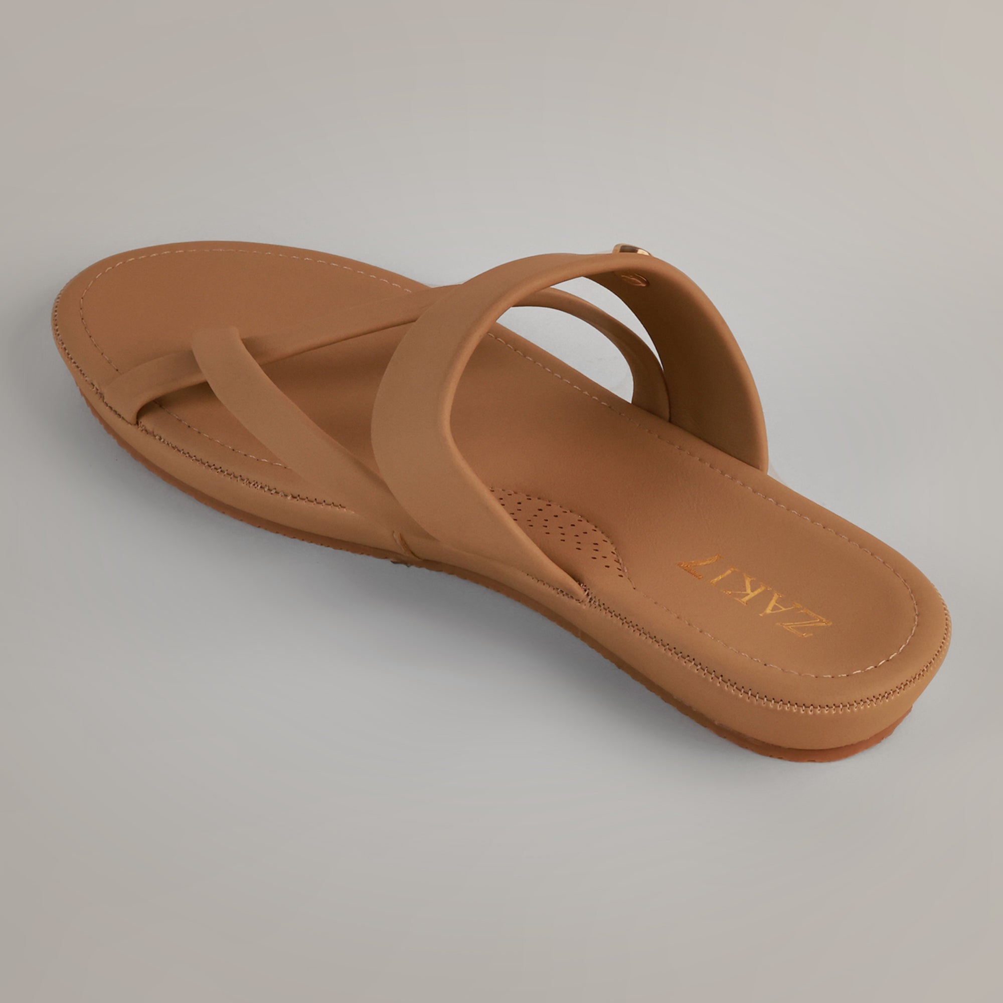 Kloe Comfort Flat Sandals - Beige
