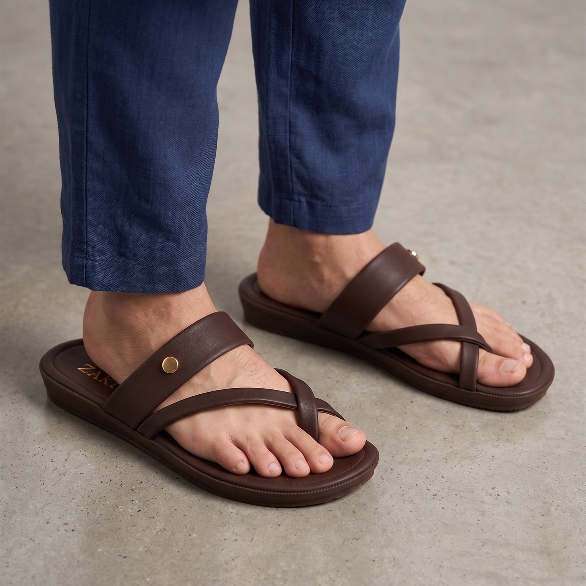 Kloe Comfort Flat Sandals - Dark Chocolate