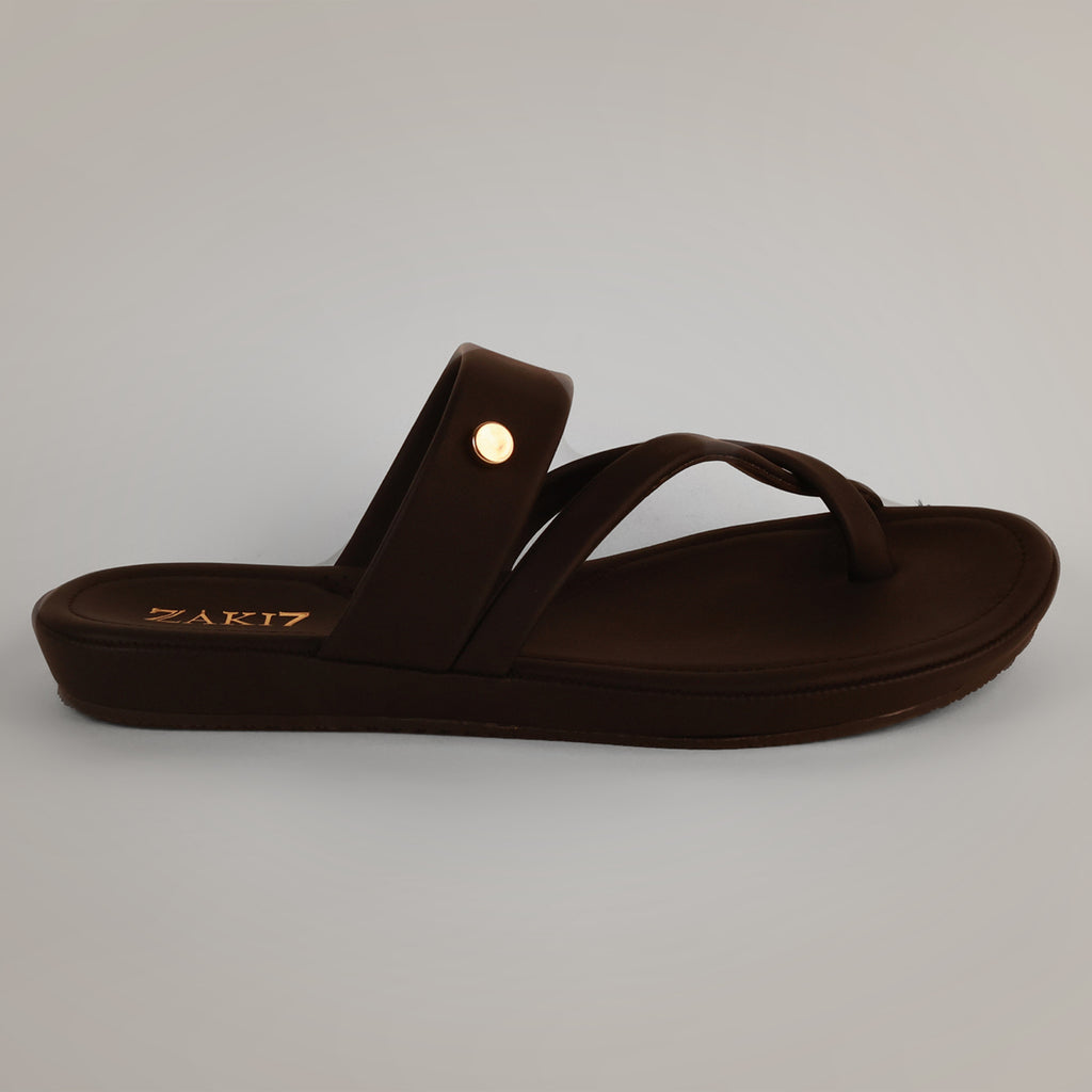 Kloe Comfort Flat Sandals - Dark Chocolate