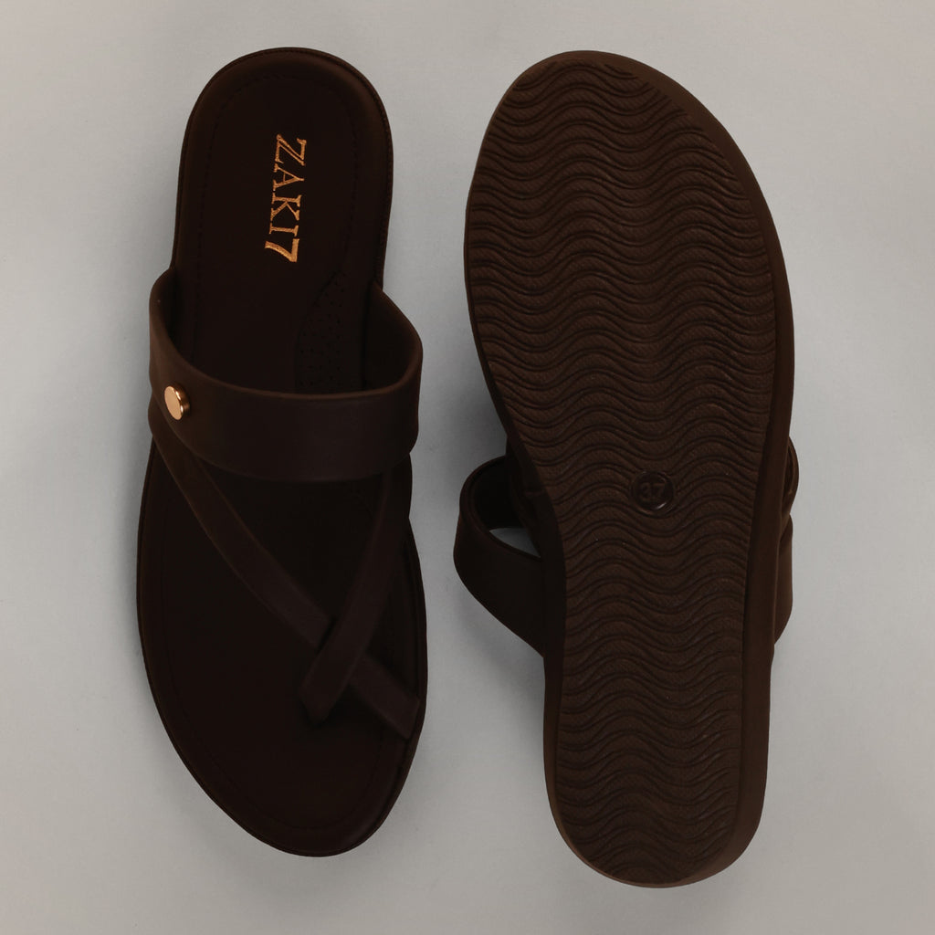 Kloe Comfort Flat Sandals - Dark Chocolate