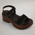 Layla Chunky Platform Wedge Sandals - Black