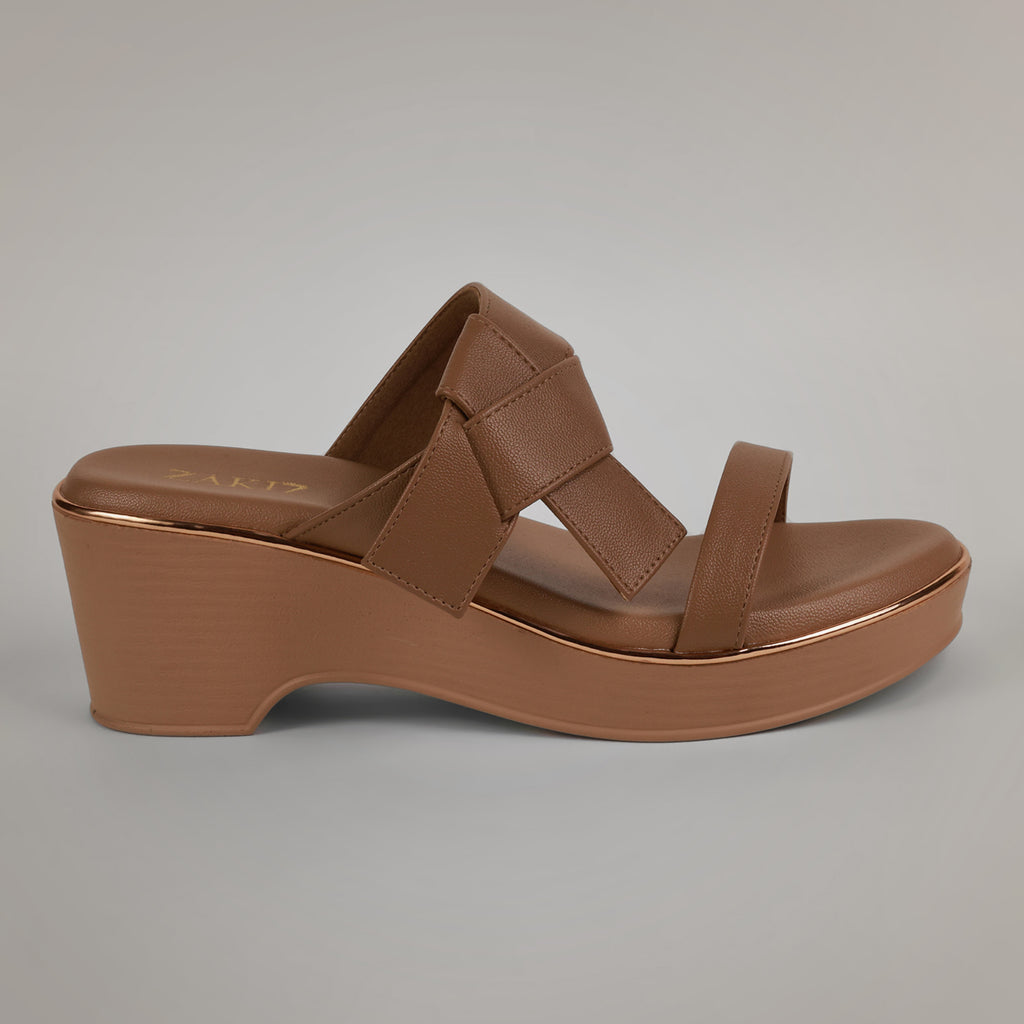Mary Platform Wedge Sandal - Brown
