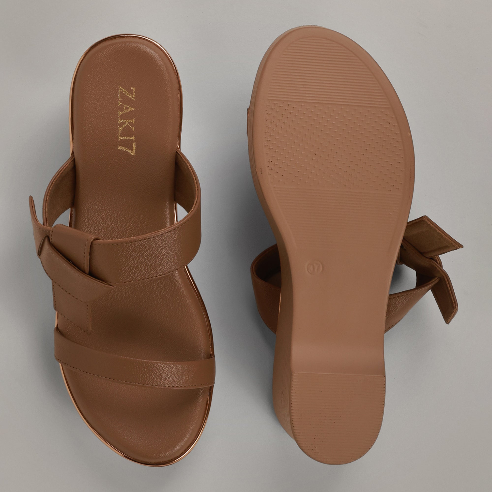 Mary Platform Wedge Sandal - Brown