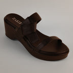 Mary Platform Wedge Sandal - Dark Chocolate